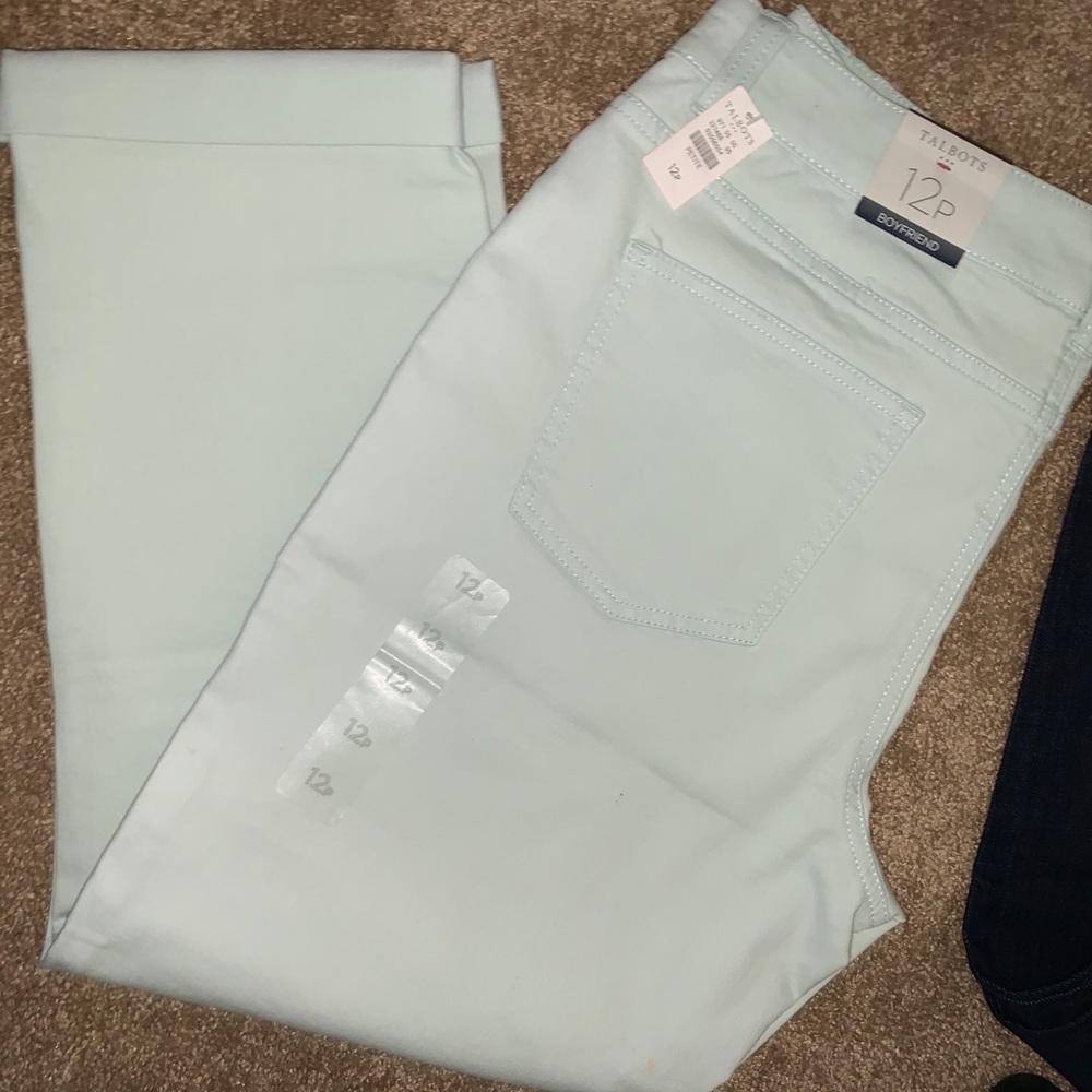 Talbot Boyfriend Size 16p NWT Light Green